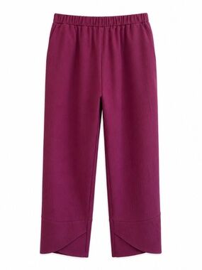 4/$20➡️  Maroon-Rose Loose Fit Capri Pants with Tulip Hem – Size XL NWOT
